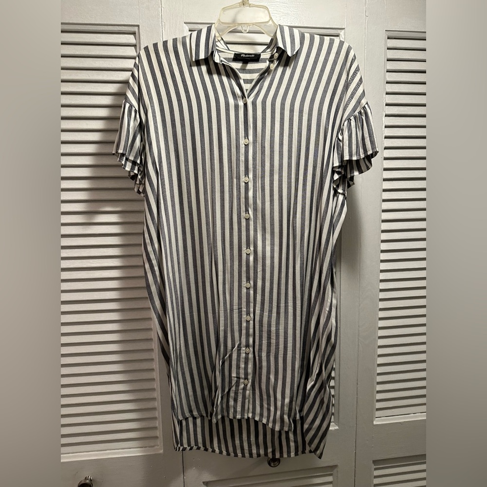 Madewell Short Sleeve with Ruffle Dress